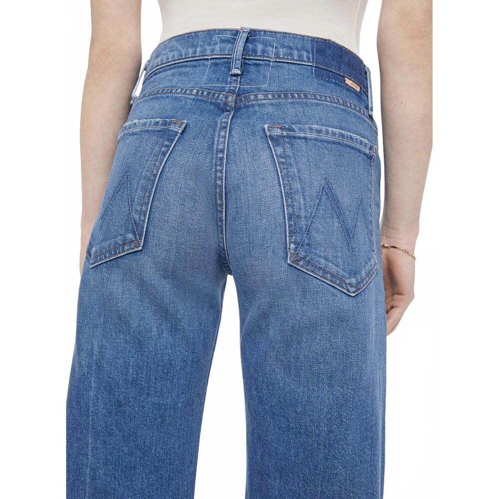 NEW MOTHER mid rise lasso sneak wide leg jeans in get two birds stoned - Picture 5 of 5